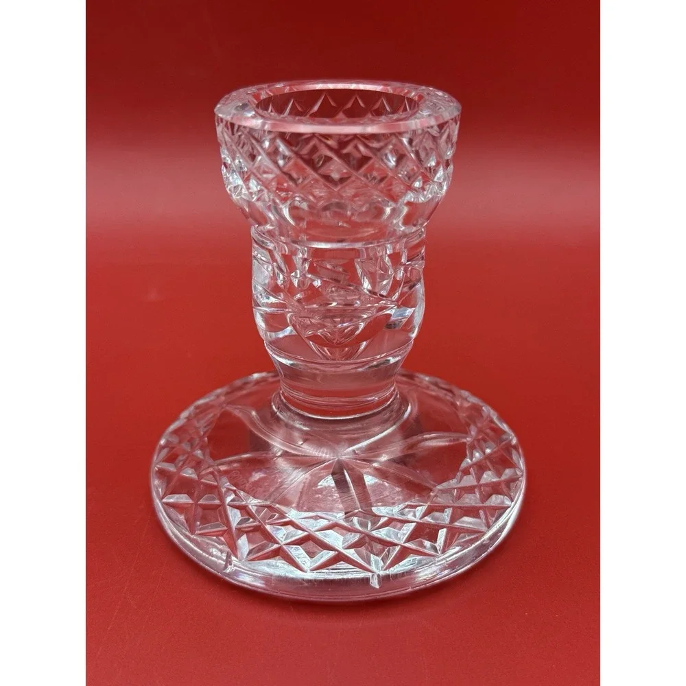 Set of 2 Waterford Glandore Irish Crystal Single Light Candlestick Holders